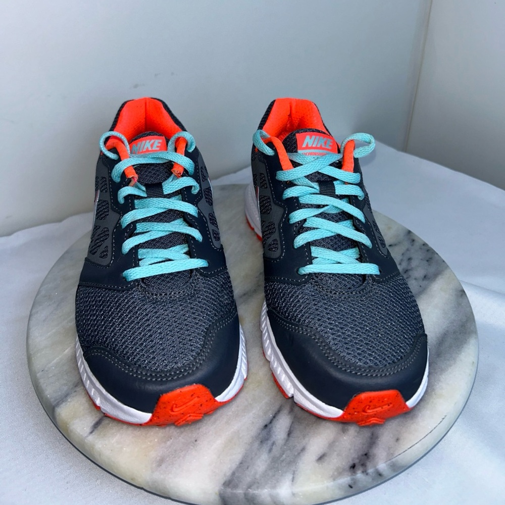 Nike Downshifter 6 Running Shoes - Gray, Orange, and Blue Women’s Size 8